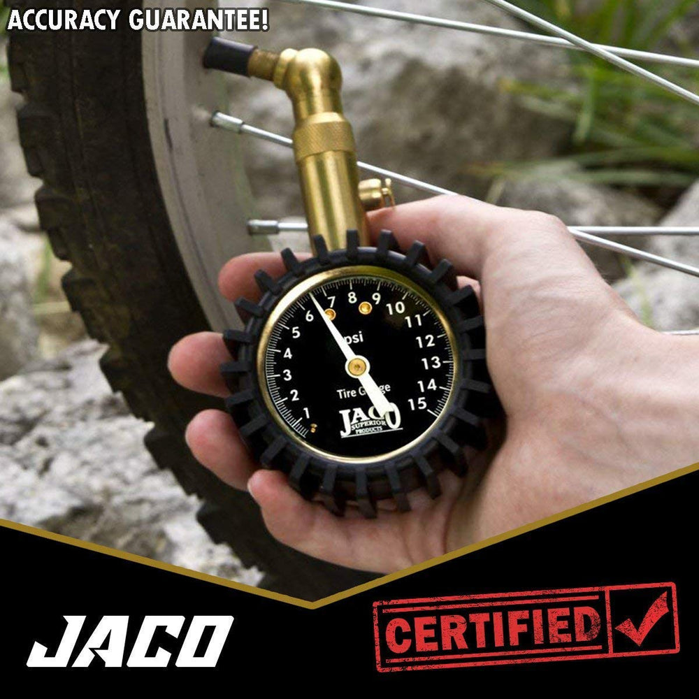 JACO Elite air bleeder helps quickly relieve excess pressure on tires.