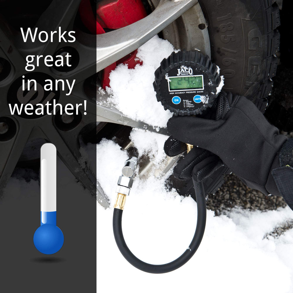 JACO ElitePro battery indicator helps manage power for on-the-go checks.