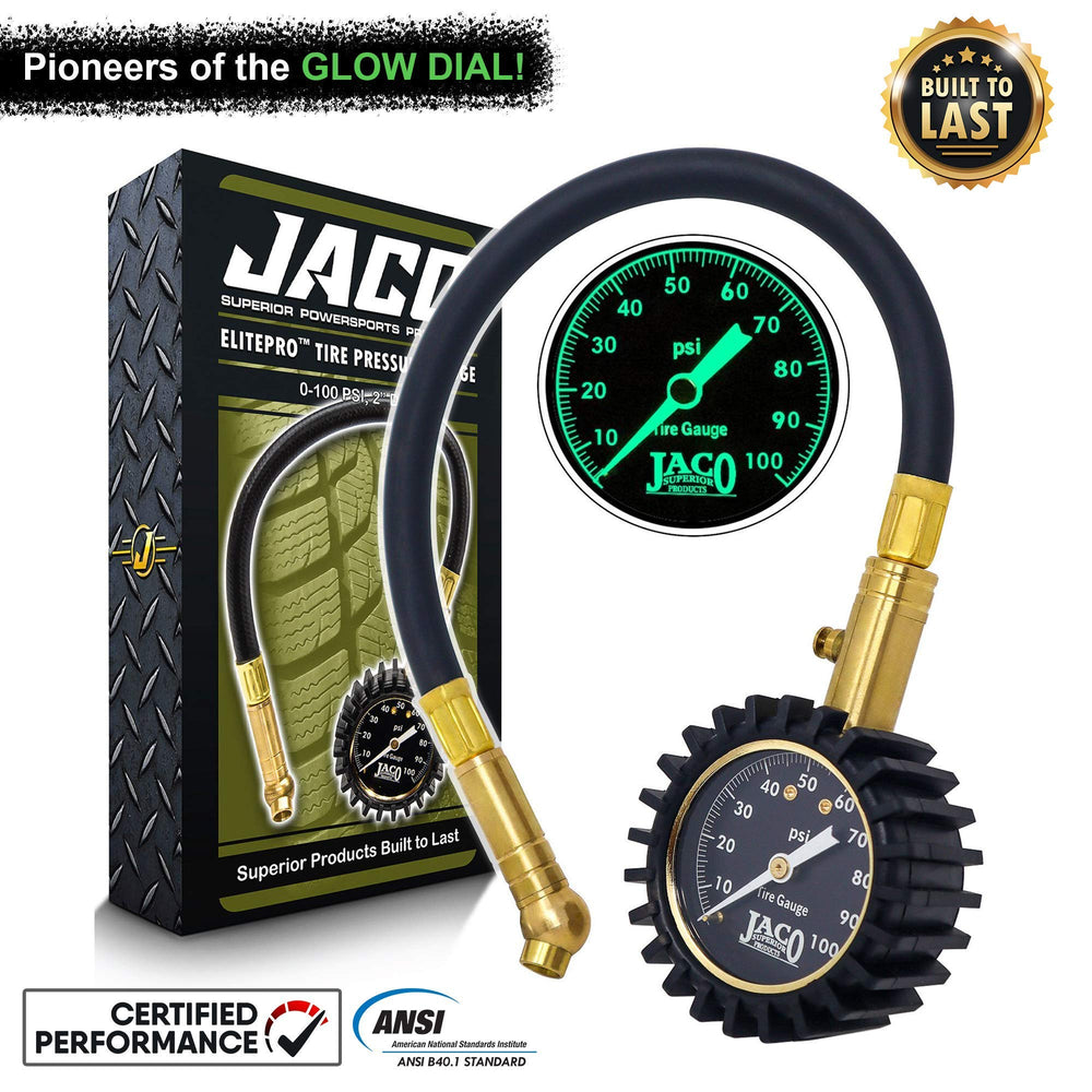 JACO ElitePro glow-dial with HybridFlex hose for reliable readings.
