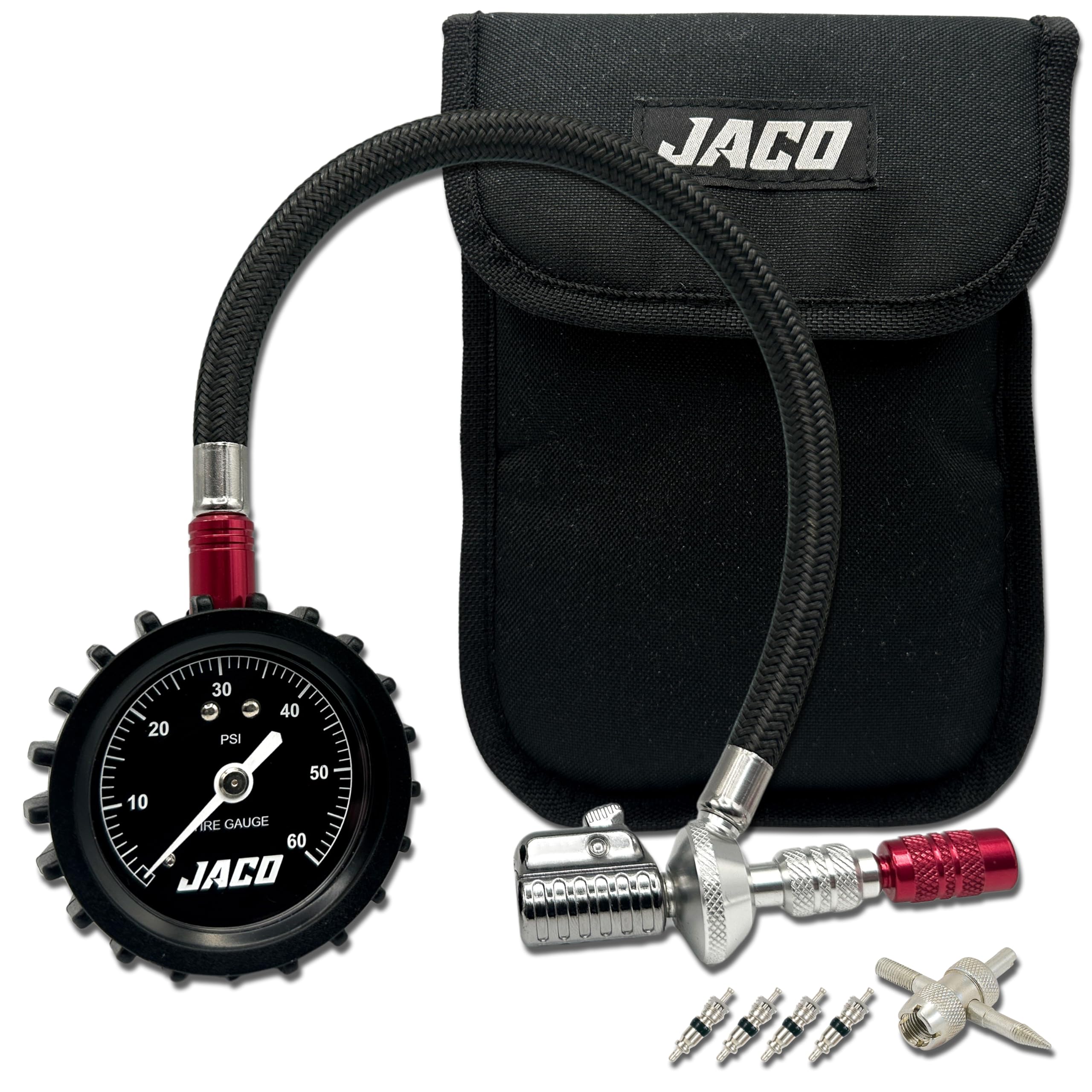 JACO Lightning RX4 tire deflator in use, delivering quick air down for better off-road traction.