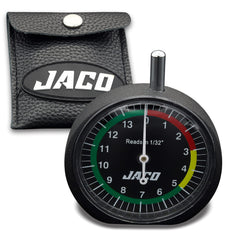 JACO TreadPro dial depth reading aids tire health assessment.