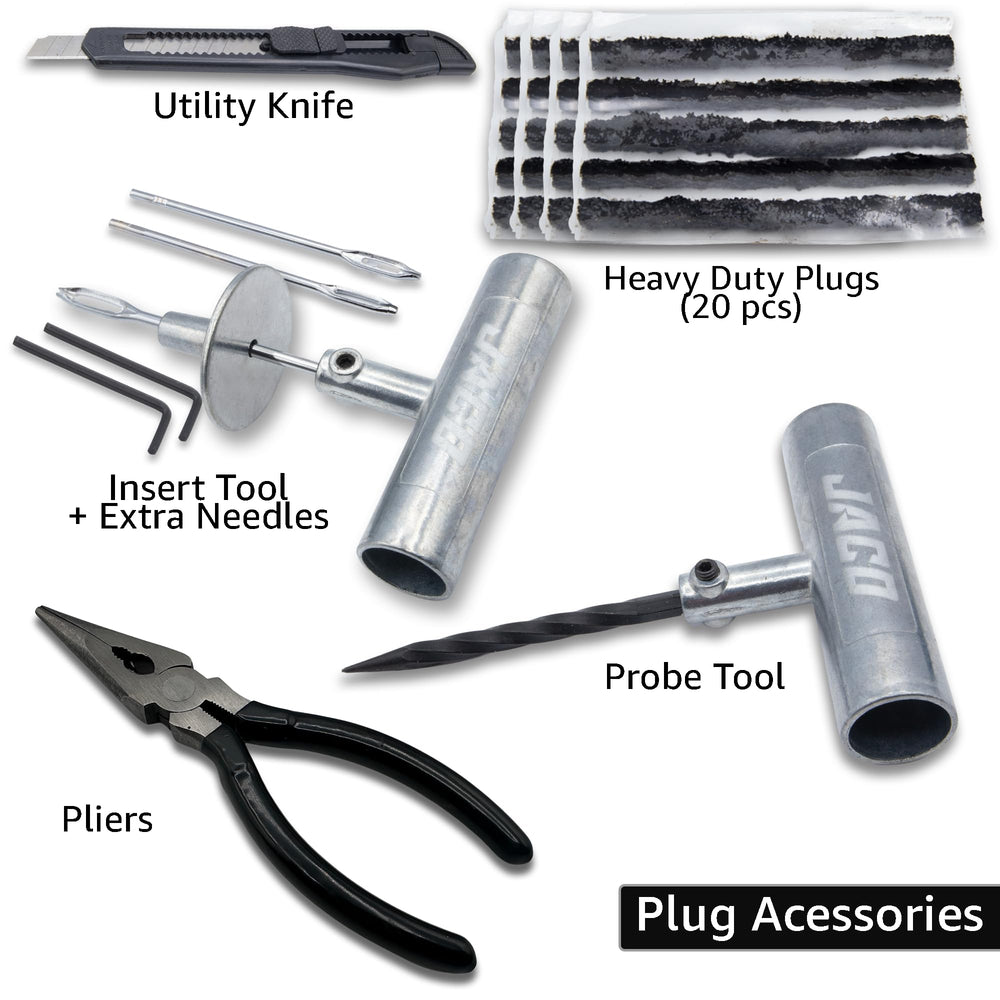 JACO TRX-50 plug insert tool ready for quick puncture repair.