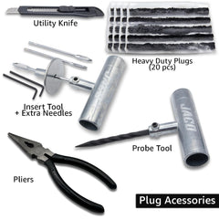 JACO TRX-50 plug insert tool ready for quick puncture repair.