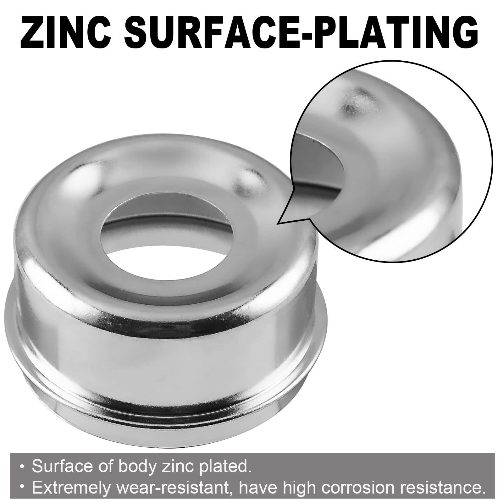 JADODE carbon steel zinc-plated dust cap body resists corrosion
