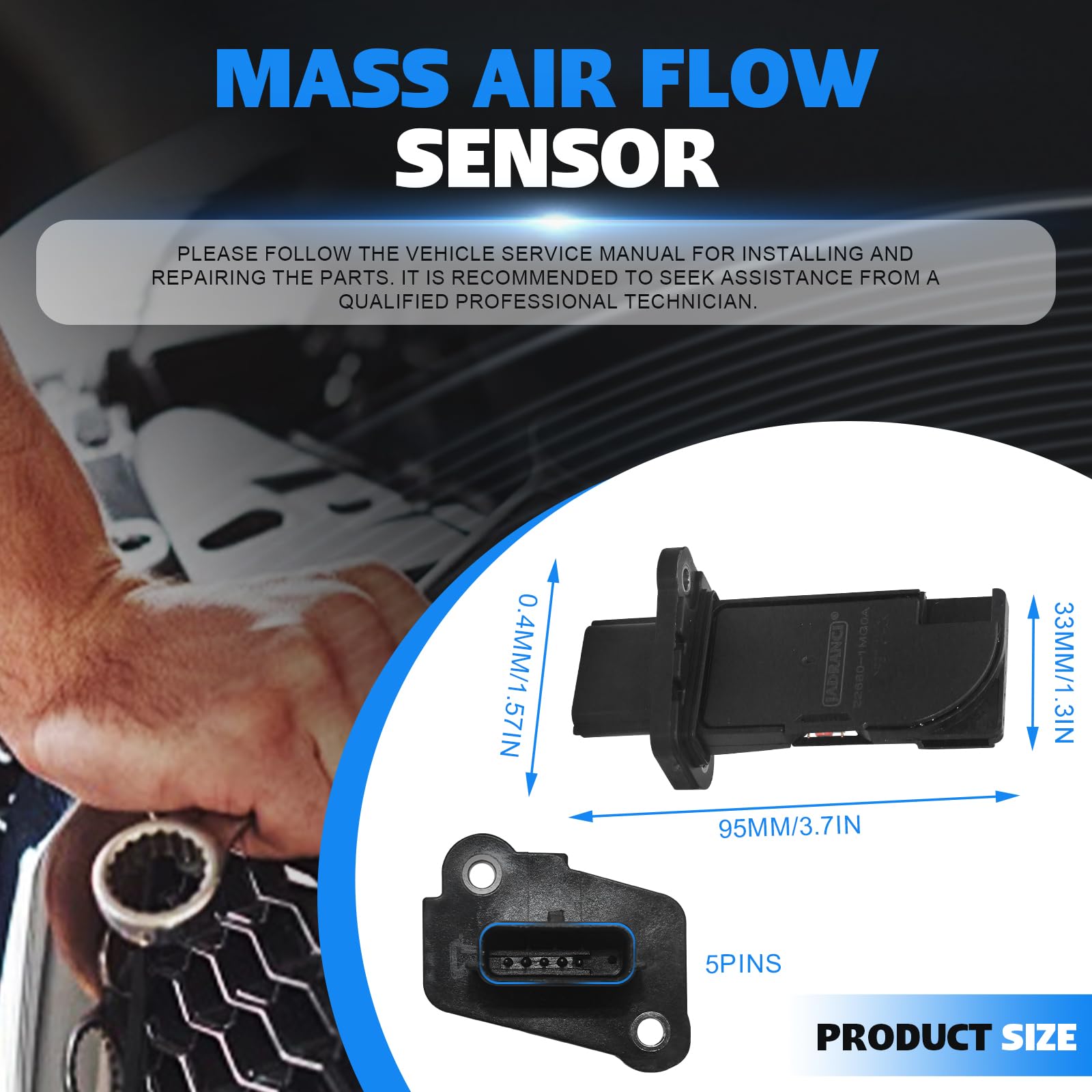 JADRANCI 22680-1MG0A MAF sensor label aids quick model verification
