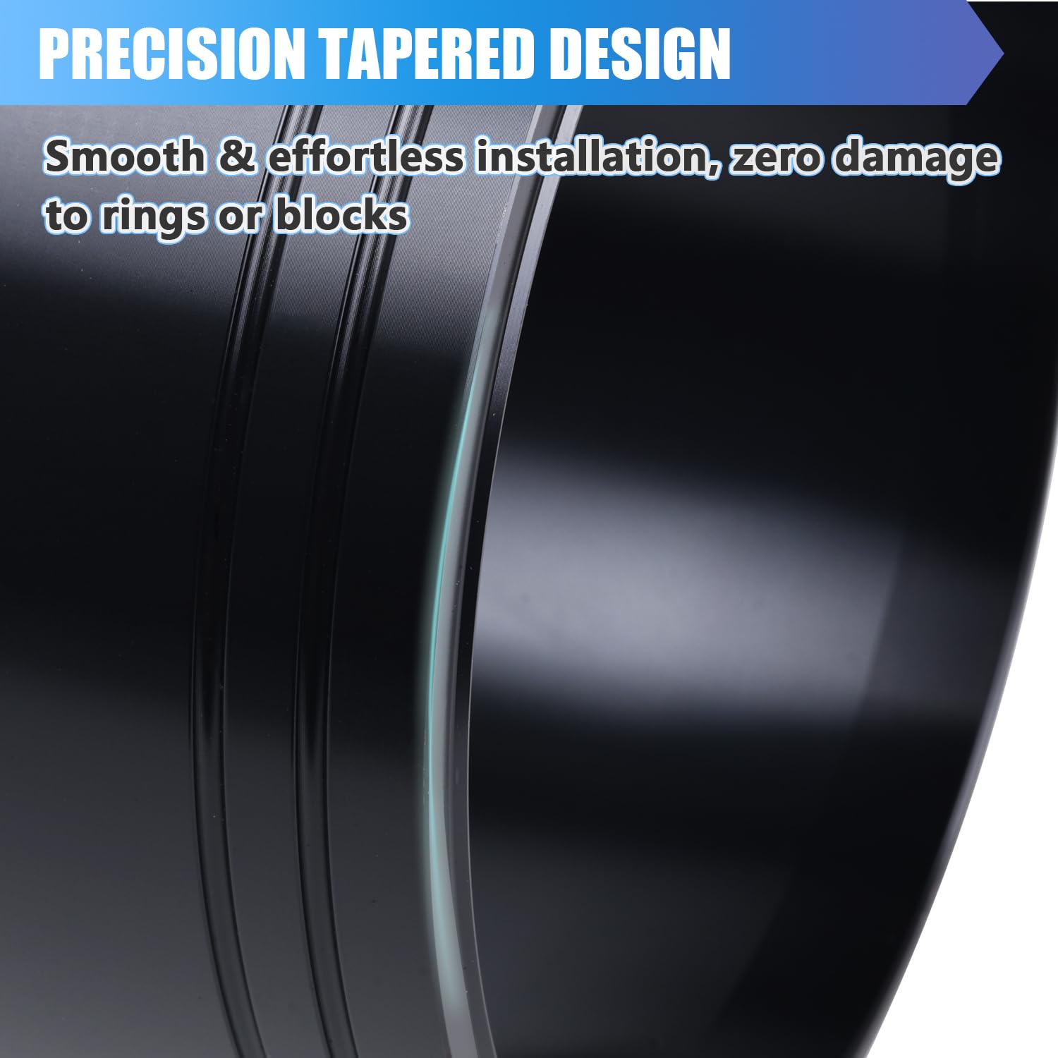JADSOrBoBi precision tapered design guides piston smoothly into the block.