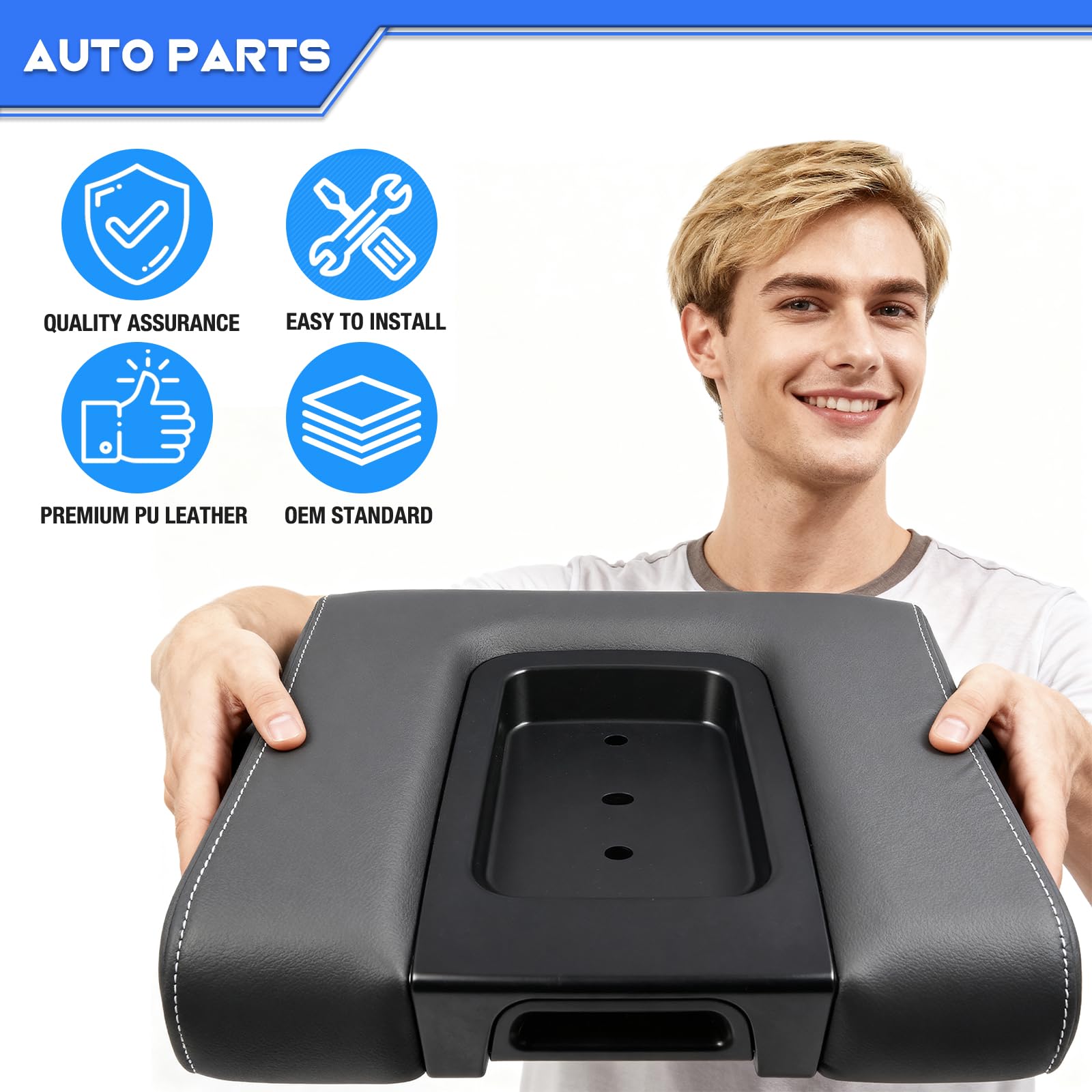 Jaeparbus armrest lid cracked or worn replacement refreshes interior.
