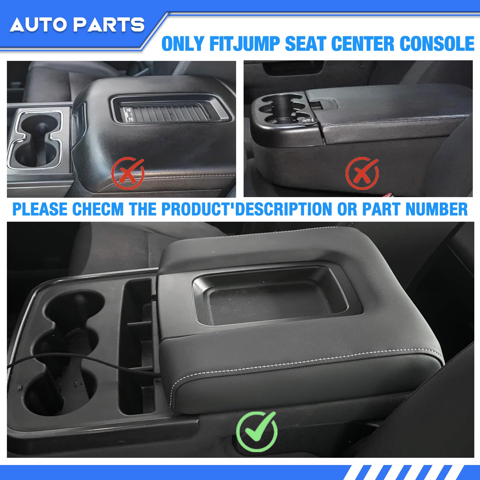 Jaeparbus armrest lid storage compartment for organized front console.