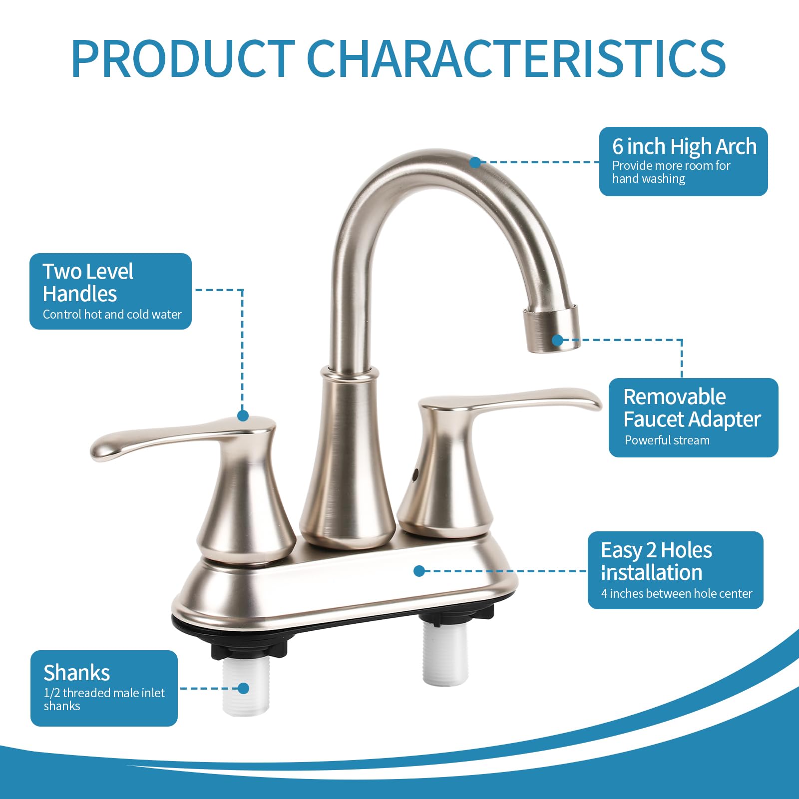 JAKARDA ABS material ensures lightweight, durable RV faucet for travel use.