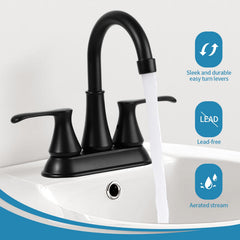 Jakarda RV bathroom faucet installation showing two-hole setup.