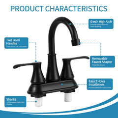 Jakarda RV faucet with 360-degree swivel for full sink reach.