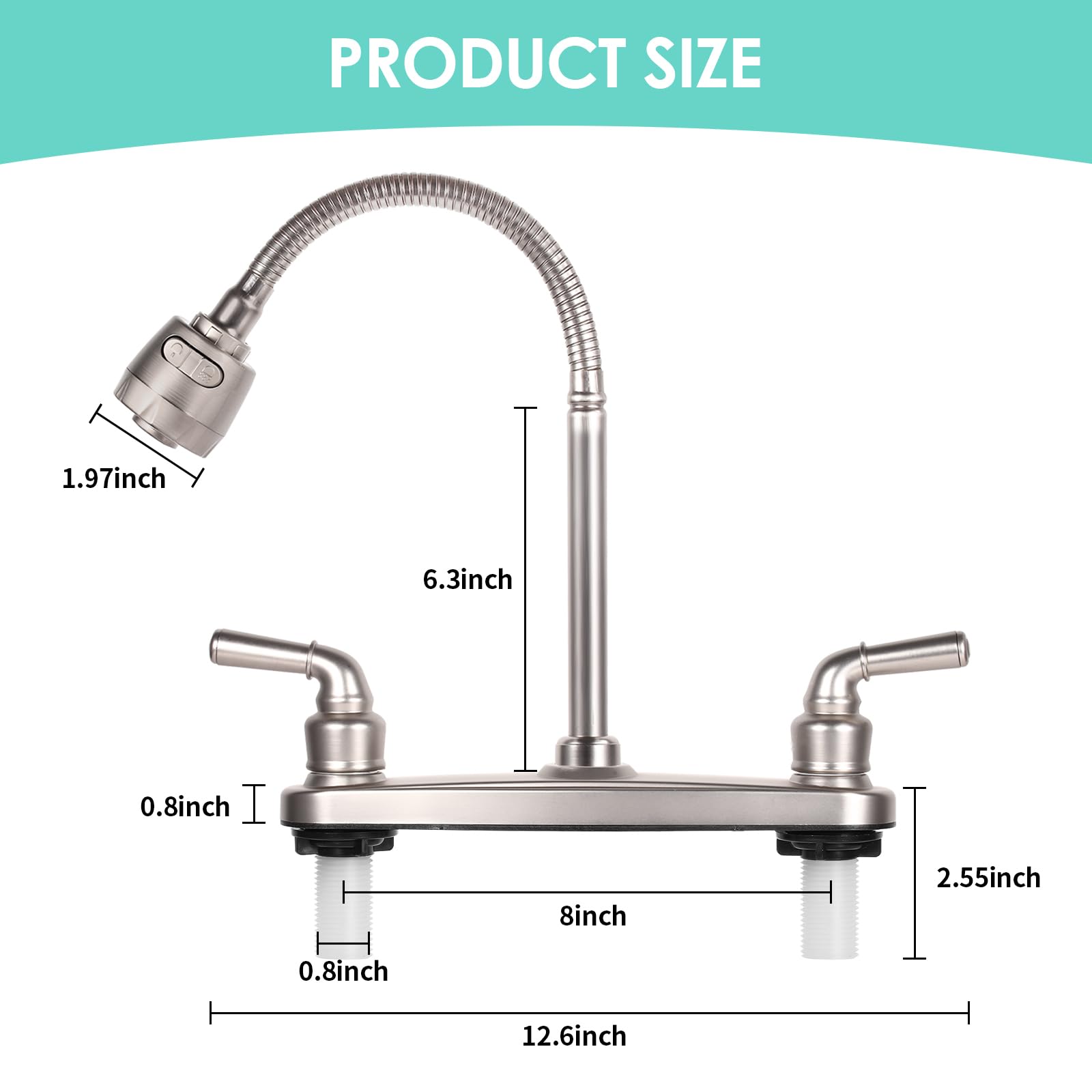 JAKARDA brushed-nickel finish resists hard water stains and UV damage outdoors.