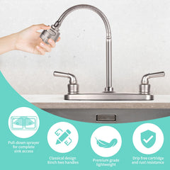 JAKARDA two-handle control offers precise flow in tight RV spaces.