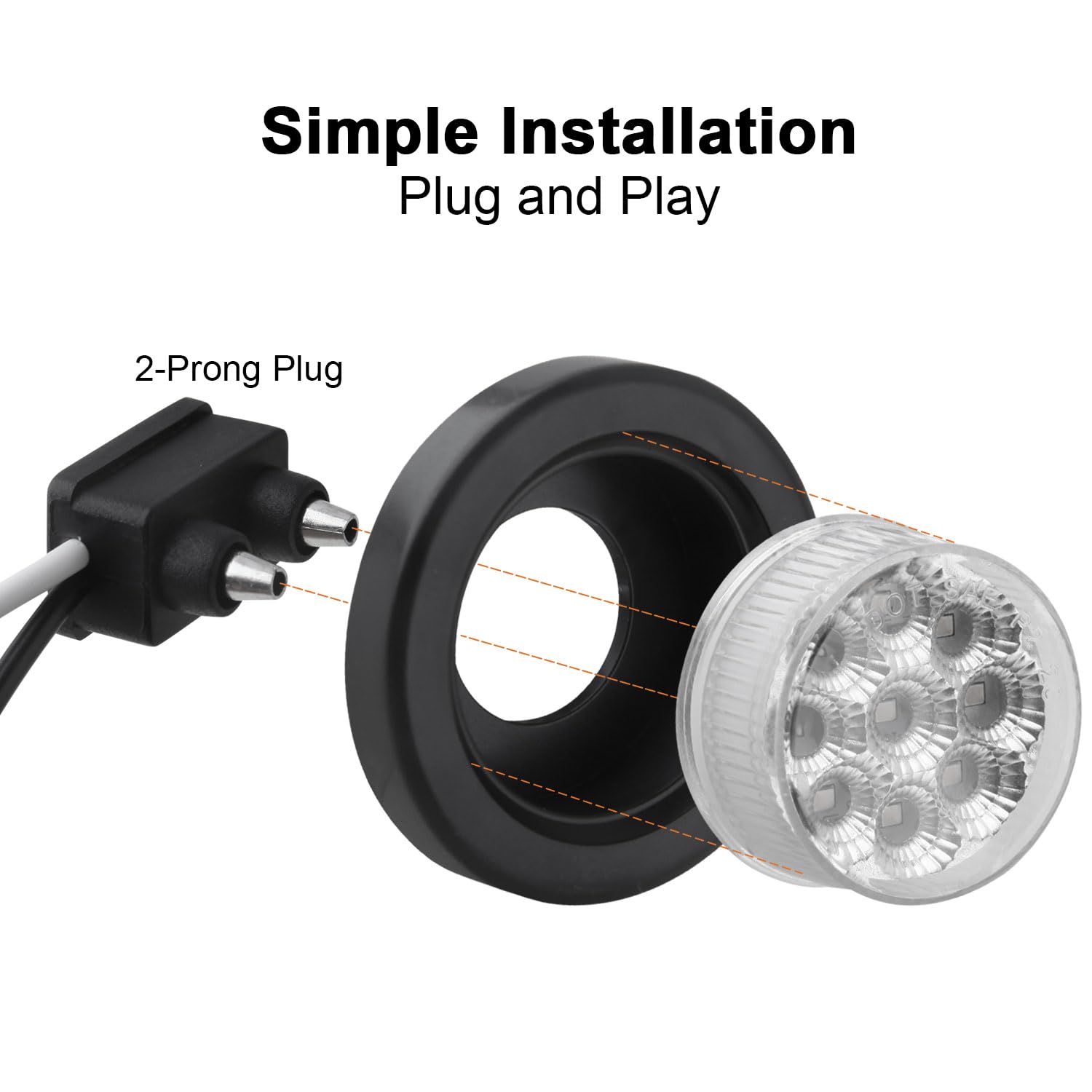 Jamarco 2-prong wire pigtail for trailer light installation