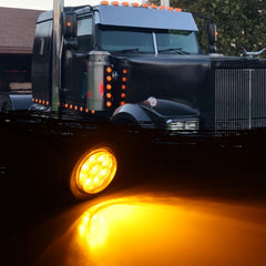 Jamarco 2-inch round LED marker light shows nine amber LEDs for bright illumination