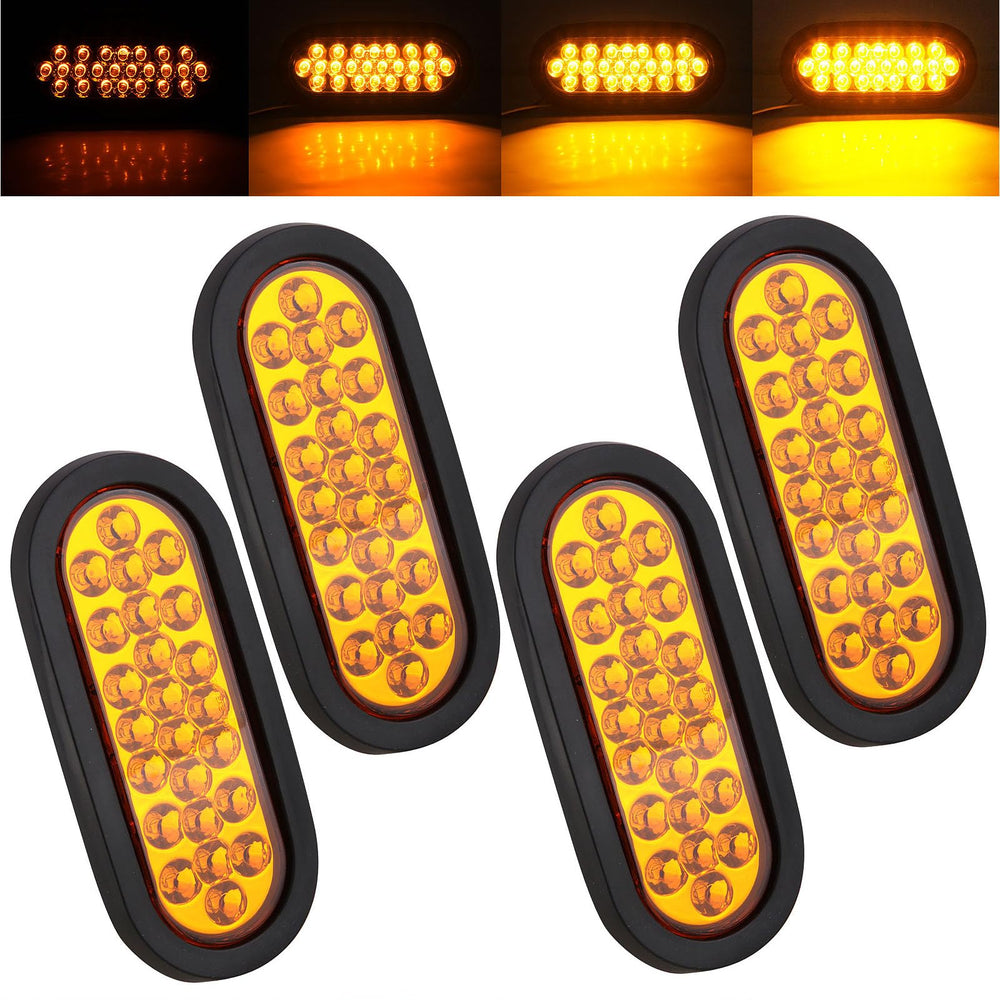 Jamarco 4-piece 6-inch oval amber LED lights deliver bright trailer signaling.