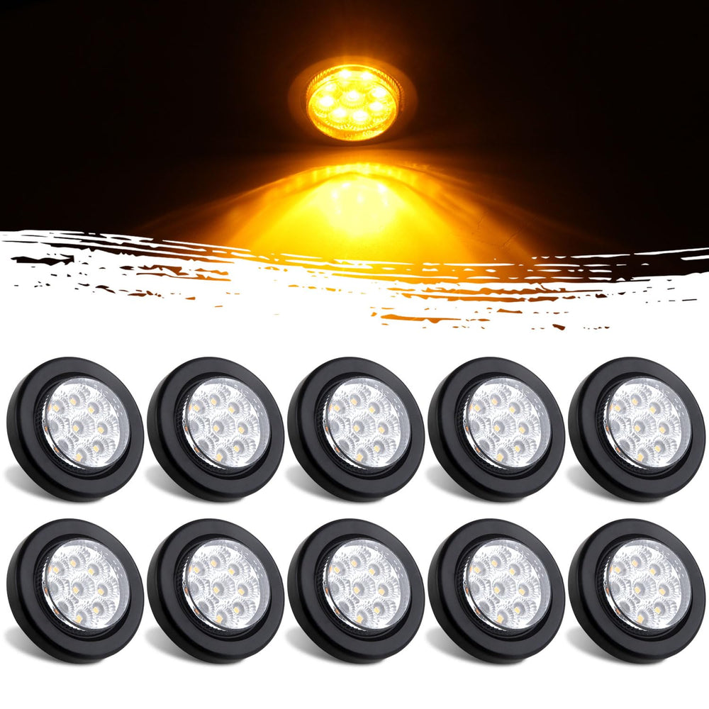 Jamarco amber LED marker light with clear lens for trucks enhances visibility