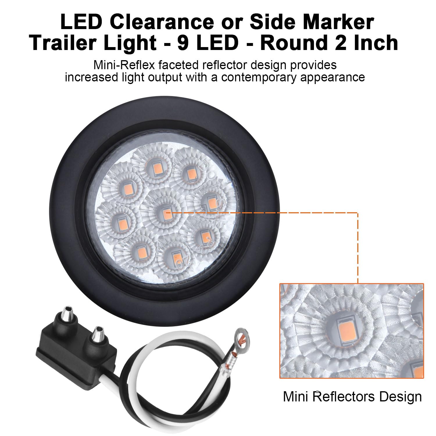 Jamarco IP65 waterproof housing protects the marker light in rugged environments
