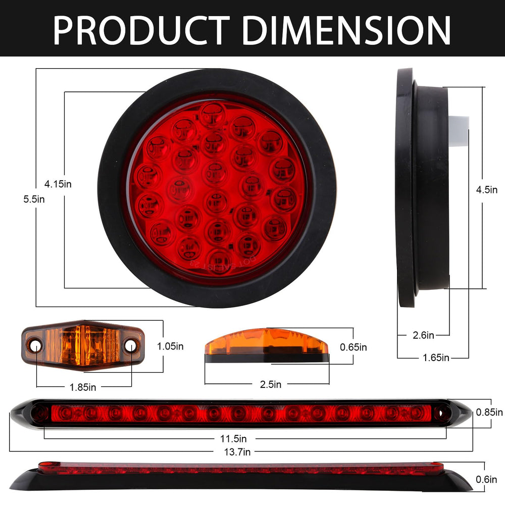 Jamarco mini marker lights provide red clearance lighting for trailers