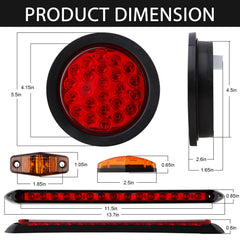 Jamarco mini marker lights provide red clearance lighting for trailers