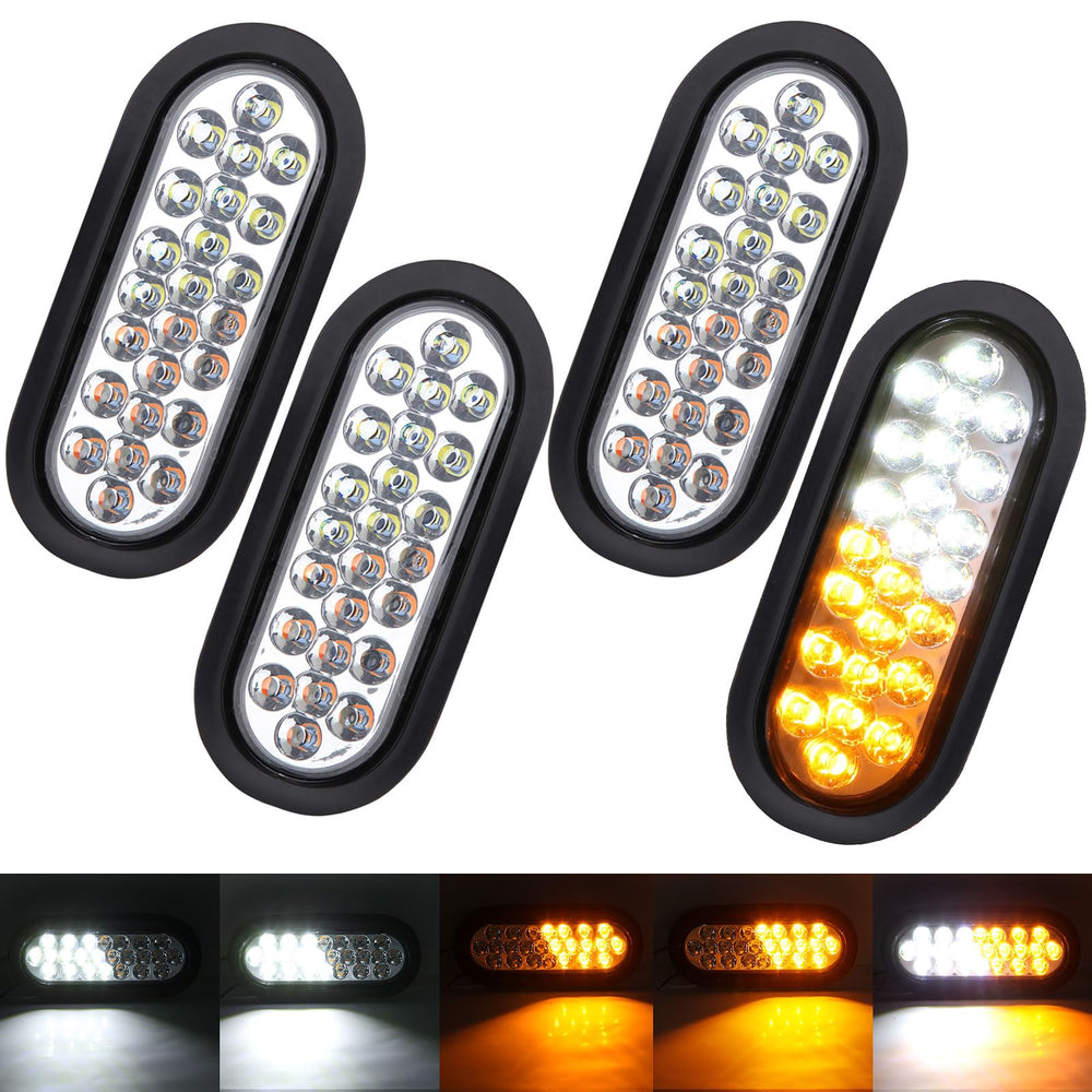 Jamarco oval LED strobe amber 6in for clear trailer signaling
