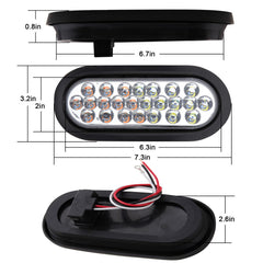 Jamarco oval LED strobe white 6in improves towing visibility