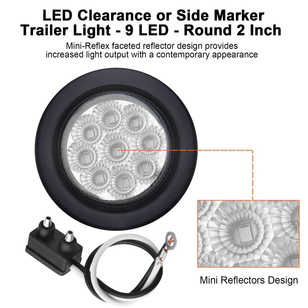 Jamarco red LED marker with multi-facet reflectors for bright output