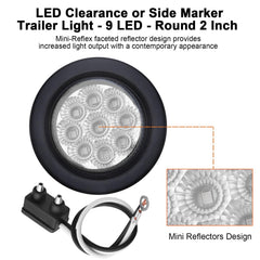 Jamarco red LED marker with multi-facet reflectors for bright output