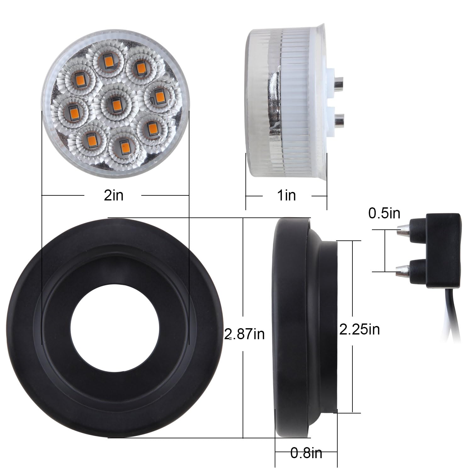 Jamarco round marker light with clear lens for bright road presence