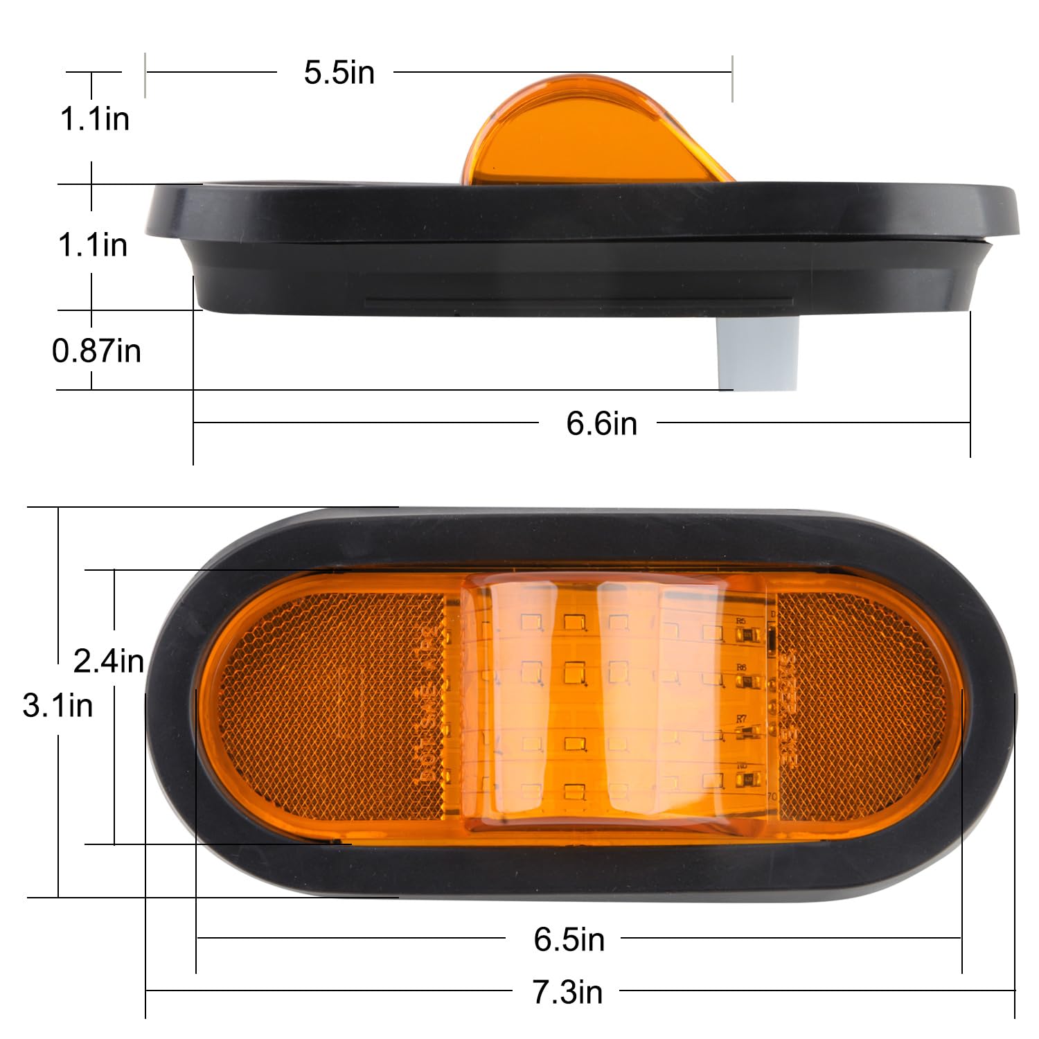 Jamarco waterproof sealed trailer light assembly withstands weather and road spray.