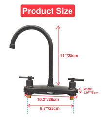 JamesVAN high-arch RV faucet with swivel for easy pot filling.