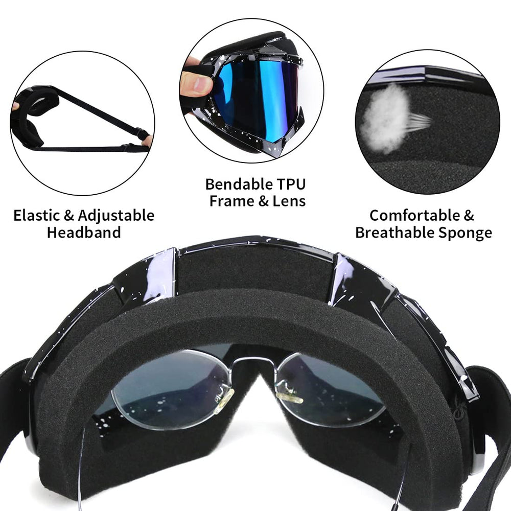 Jamiewin ATV goggles deliver anti-fog performance and dustproof protection for variable weather.