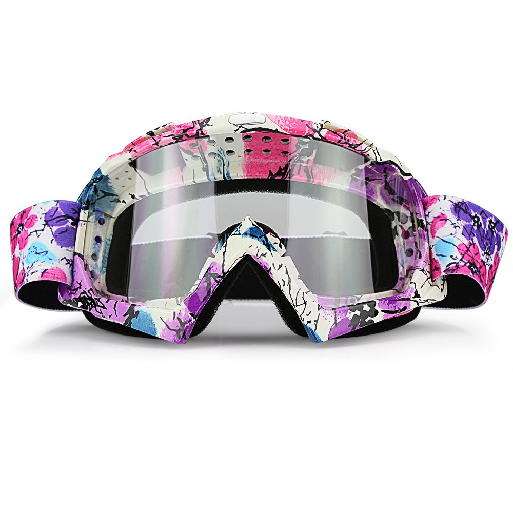 JAMIEWIN clear-lens dirt bike goggles for clear visibility on rugged trails.