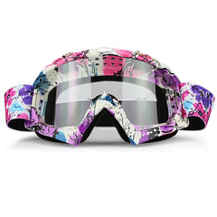 JAMIEWIN clear-lens dirt bike goggles for clear visibility on rugged trails.