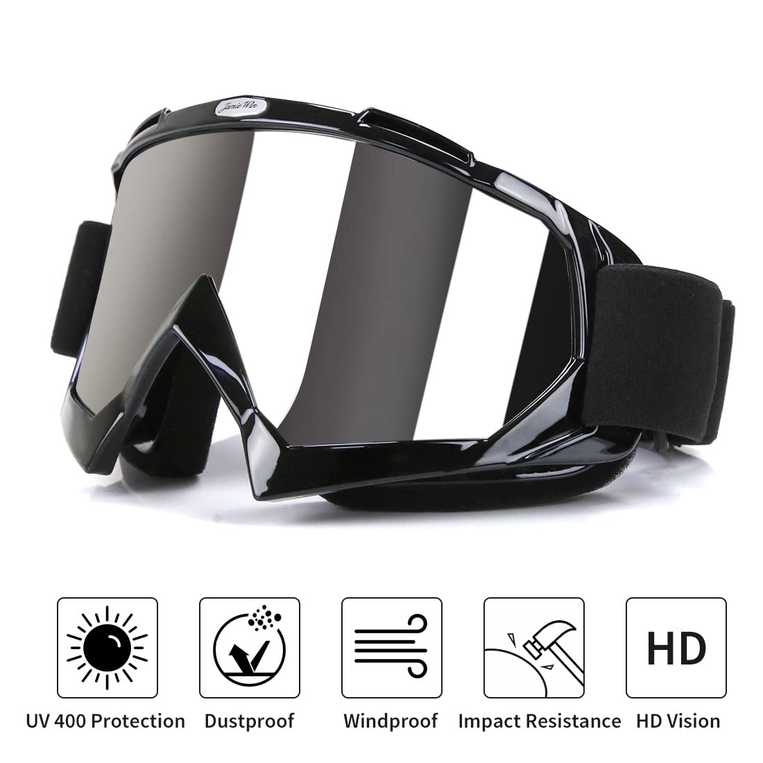 JAMIEWIN dustproof design keeps eyes protected on dusty trails