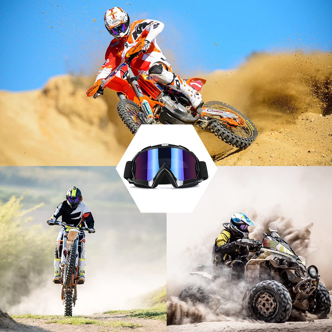 Jamiewin goggles anti-fog lens maintains clarity in dusty conditions