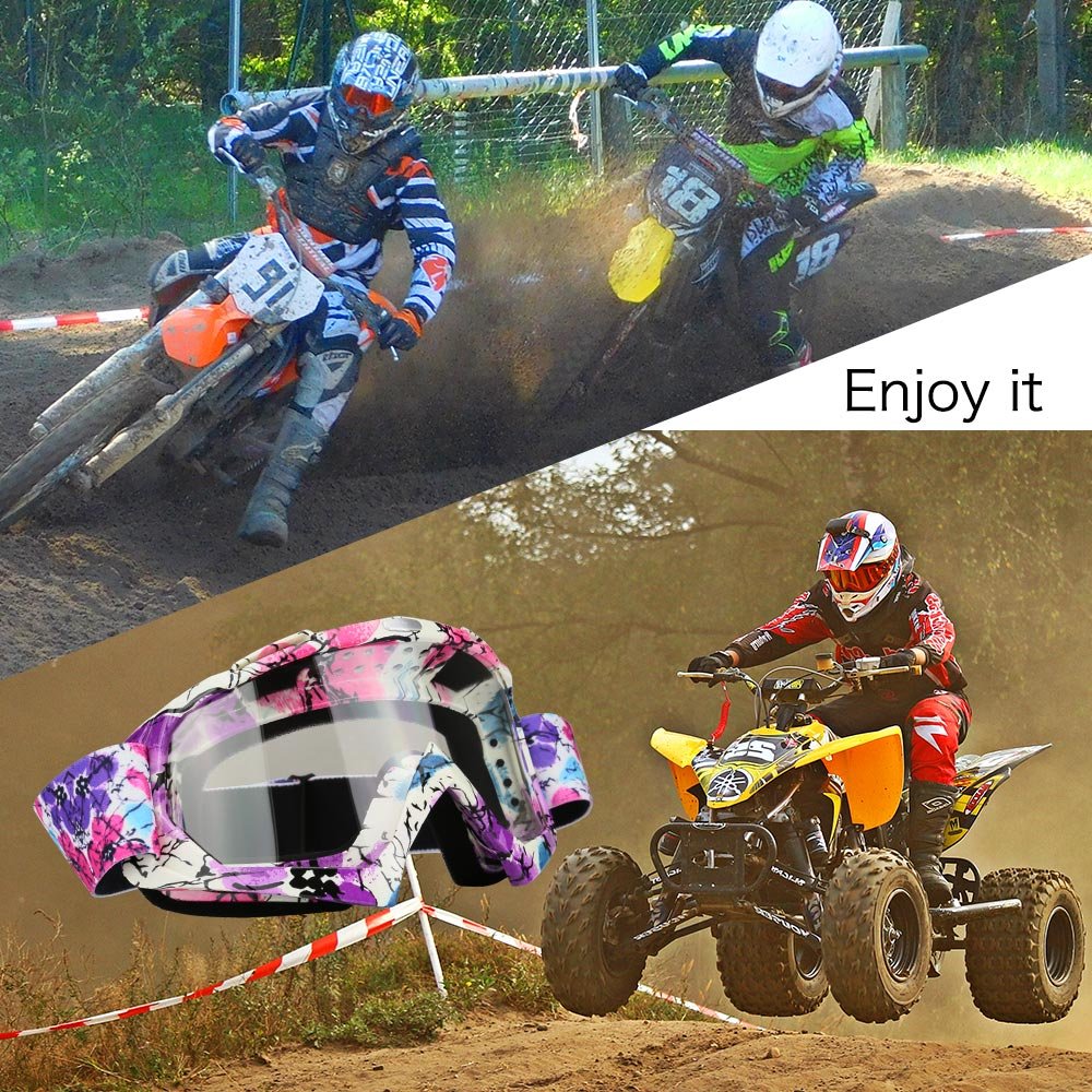 JAMIEWIN included pouch dirt bike goggles for on-the-go protection.