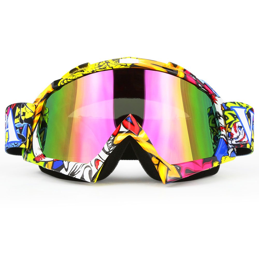 JAMIEWIN motocross goggles with anti-fog lens for clear riding in dusty conditions