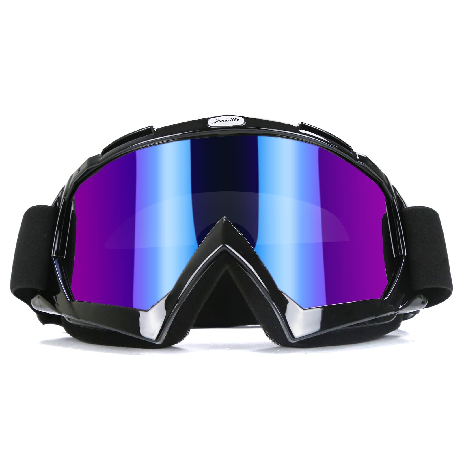 Jamiewin motocross goggles with wide-vision frame for enhanced peripheral view