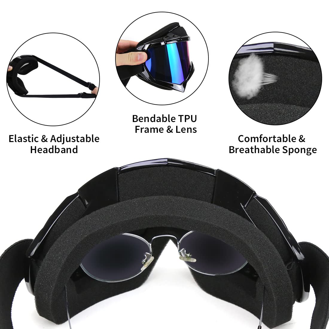 Jamiewin OTG elastic headband fits a variety of helmets and sizes