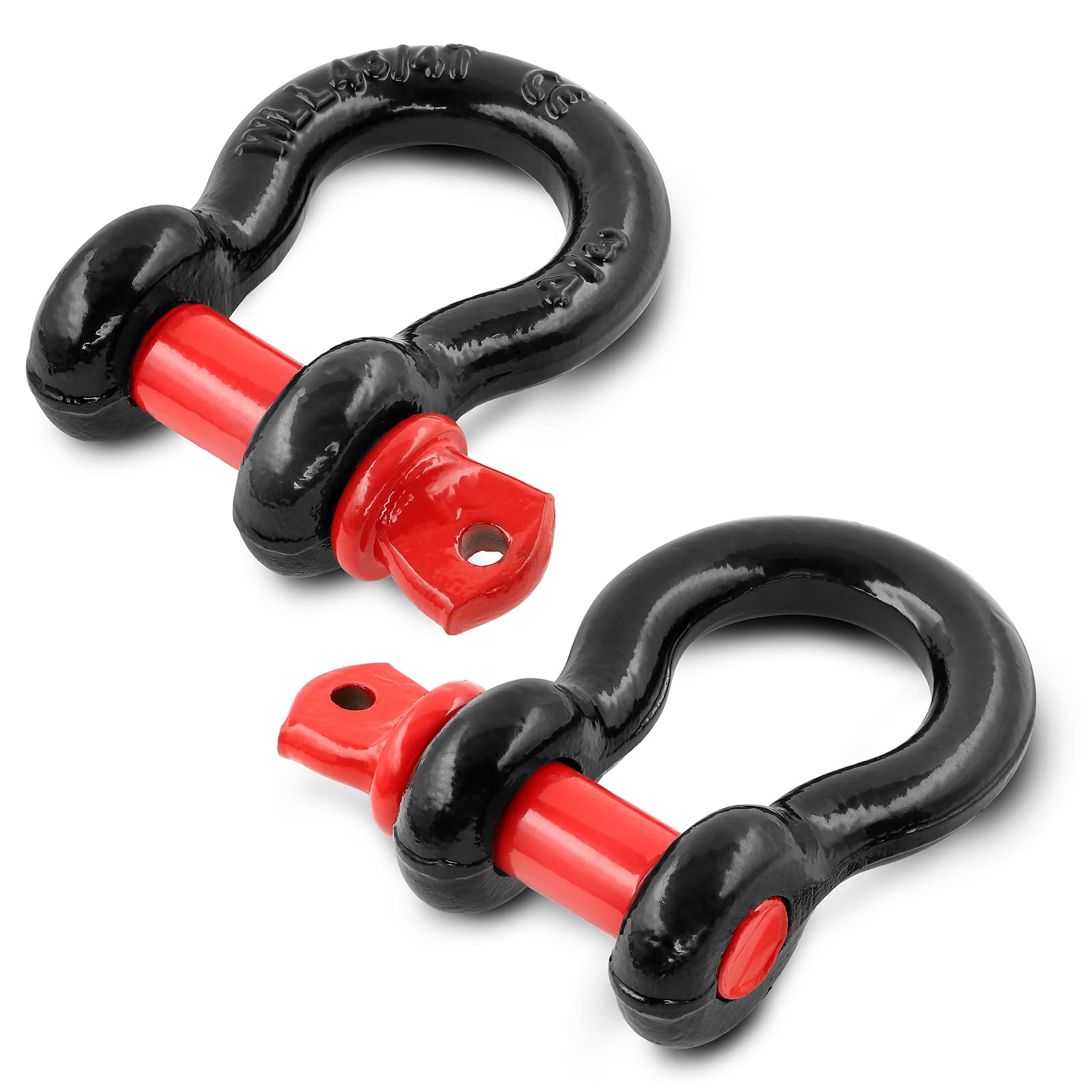 Jamiikury D-ring shackle front view for heavy-duty towing and recovery.