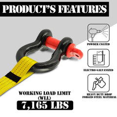 Jamiikury D-ring shackle screw-pin close-up showing robust construction and pin integrity.