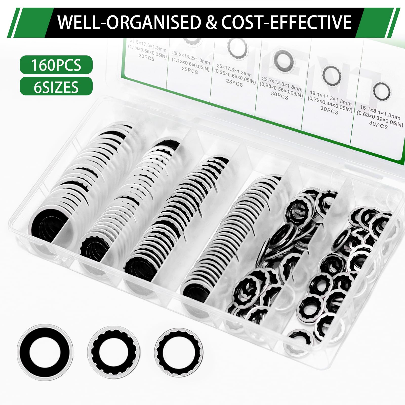 Japtend storage container view keeping washers neat and protected.