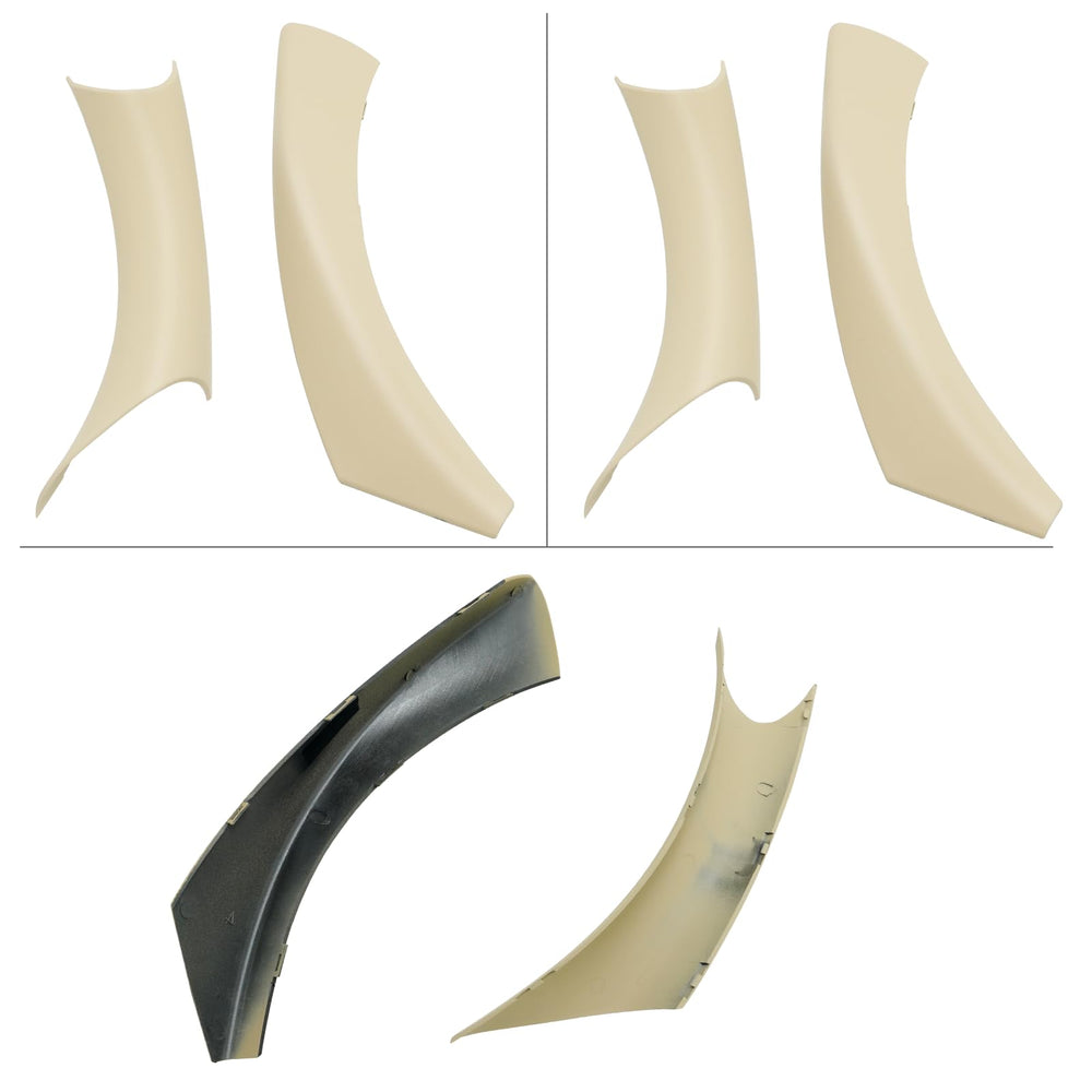 Jaronx beige door-handle cover pack adds protective color matched detailing to BMW interior.