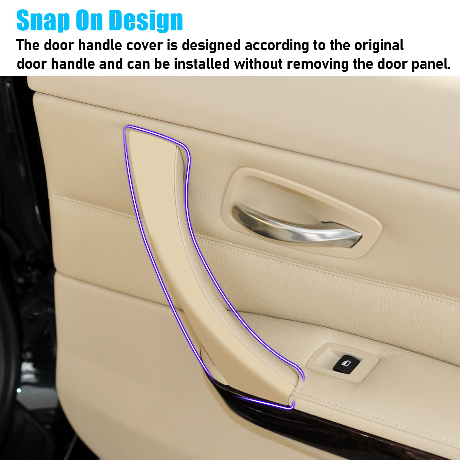 Jaronx door-handle-cover closeup material showcases premium ABS+PC for a smooth surface.