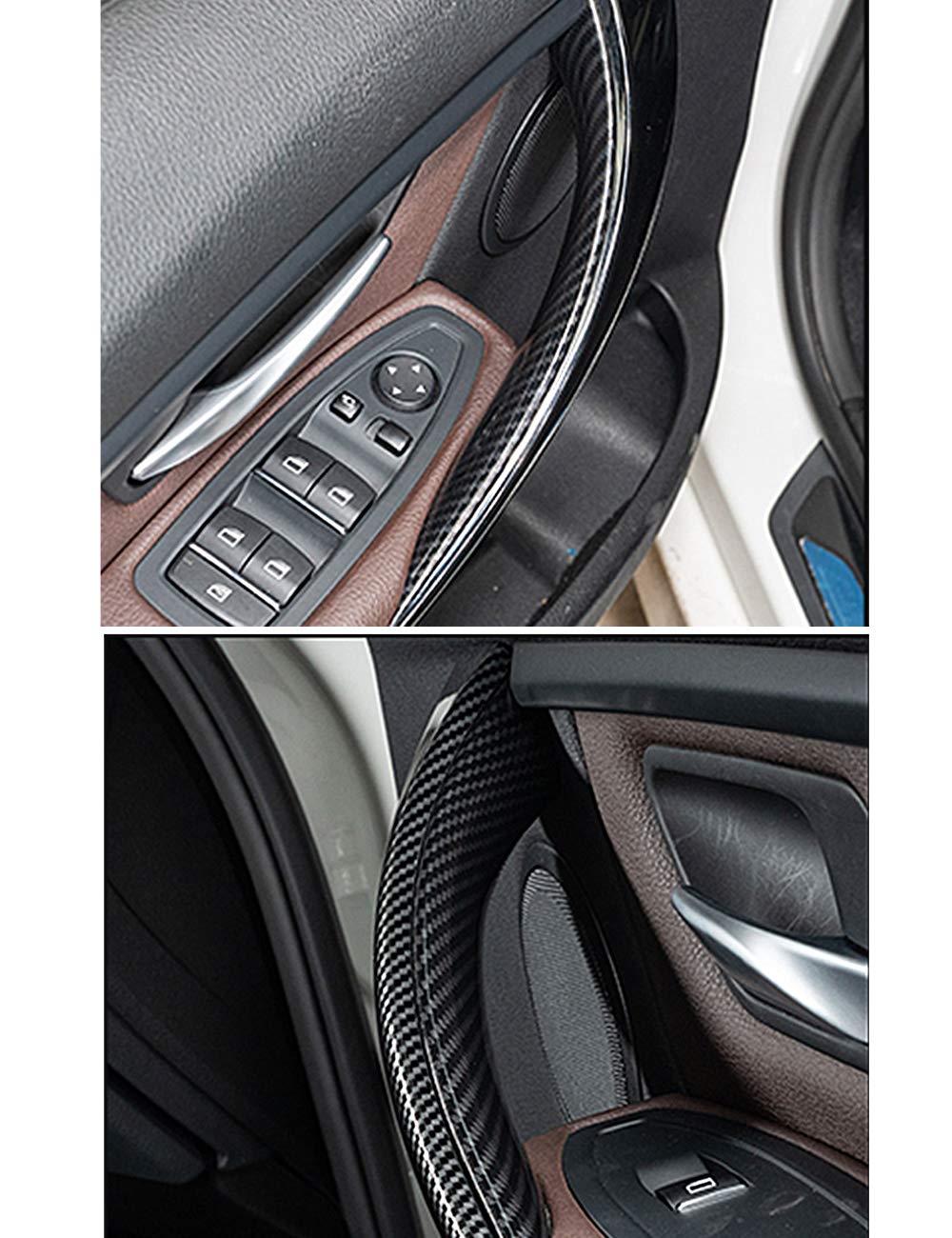 Jaronx snap-on installation on BMW door handle cover in close-up