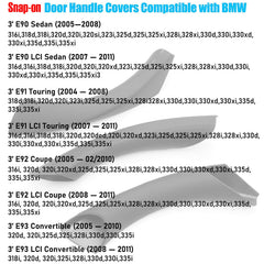 Jaronx BMW E90/E91 right-front door handle cover with durable ABS+PC finish