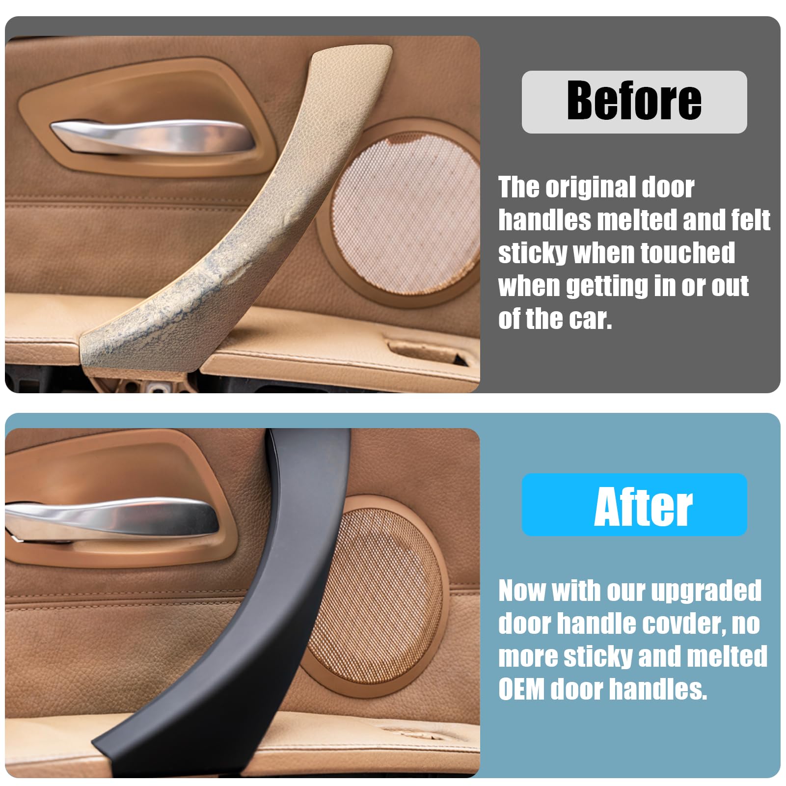 Jaronx BMW E90/E91 right-rear door handle cover resists scratches and stains
