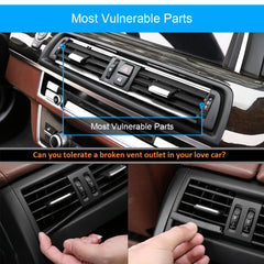 Jaronx BMW F10/F11 air vent installation view showing precise fit