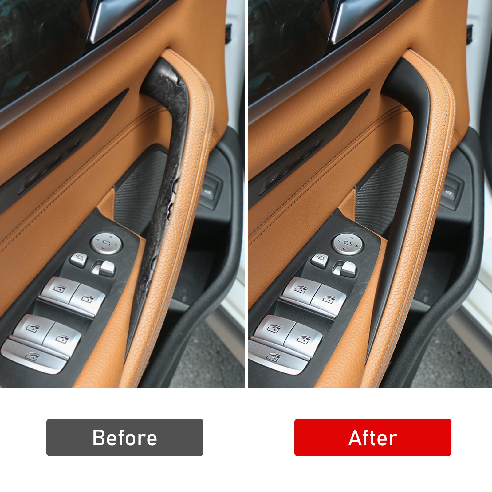 Jaronx F90 M5 left handle cover hides wear and fits neatly.